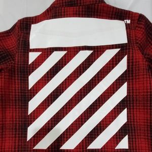 Off White Tartan wool flannel